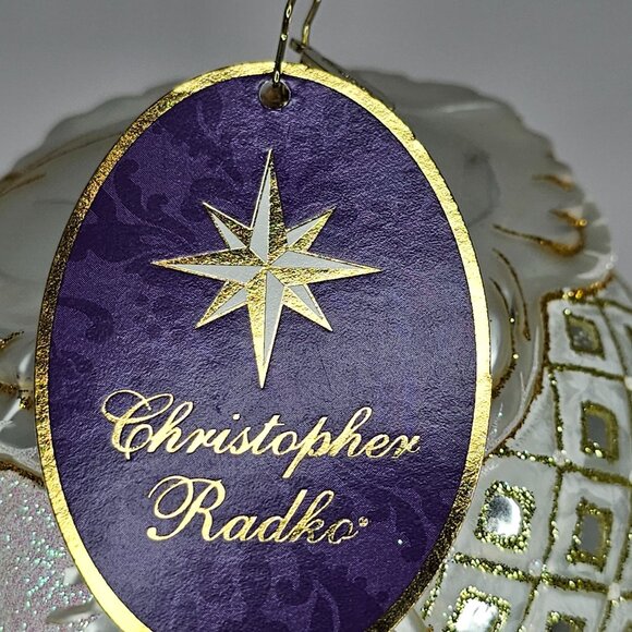 Christopher Radko Wise One White Owl Ornament Glass Christmas Decor Poland - Picture 8 of 9